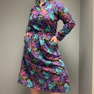 Vintage (set) Women’s Long Sleeve Floral Skirt Set